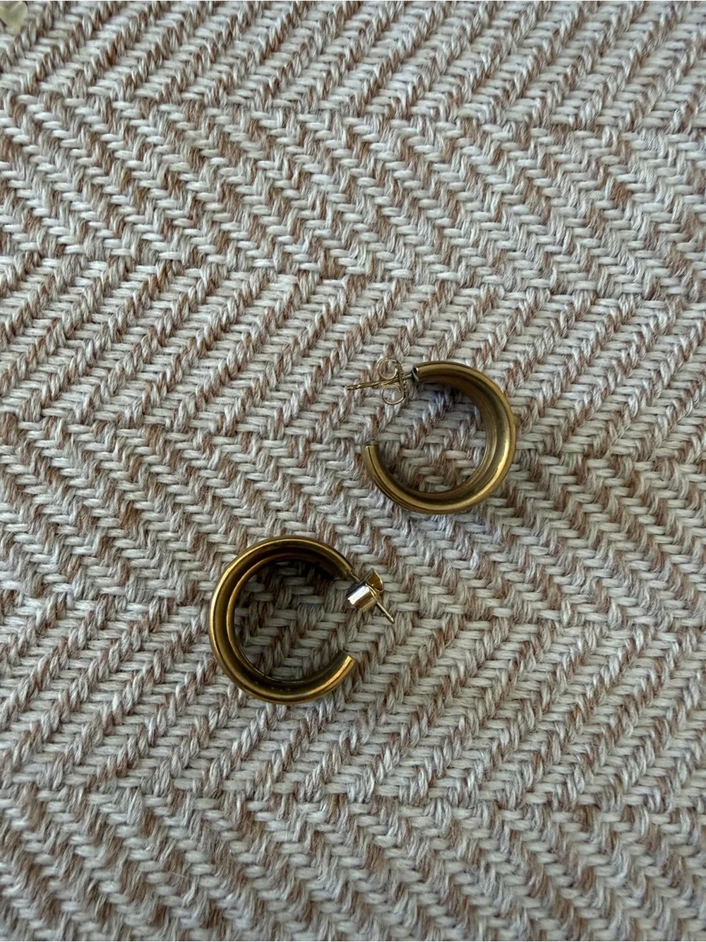 Laura Lombardi Brass Grazia Hoop Earrings